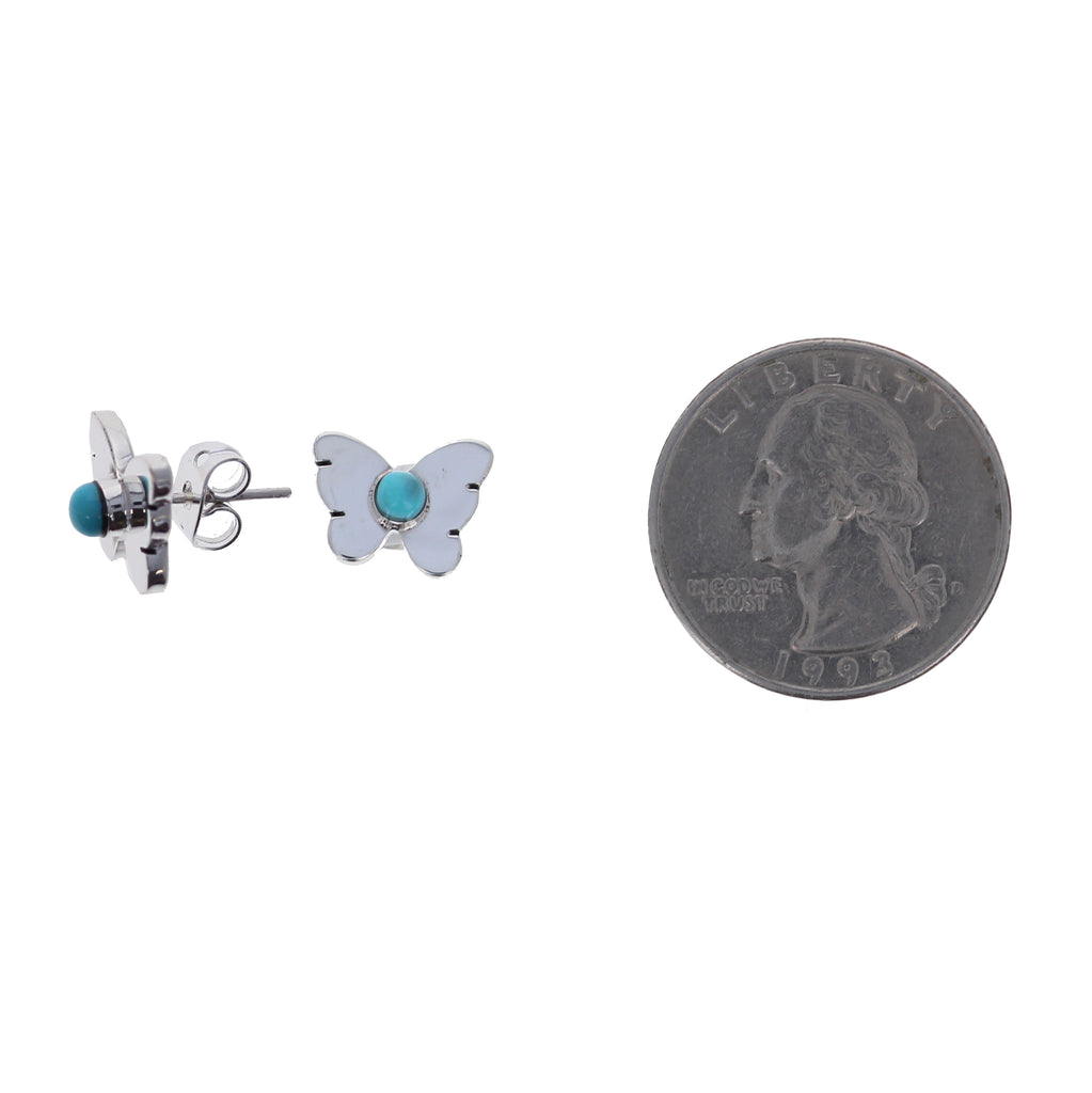 Turquoise Butterfly Studs